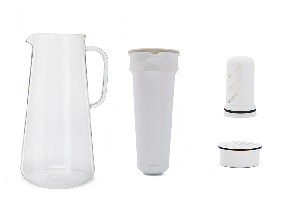 Carafes - Water Filter Jug Glass, 1.7 L, White - LIFESTRAW®