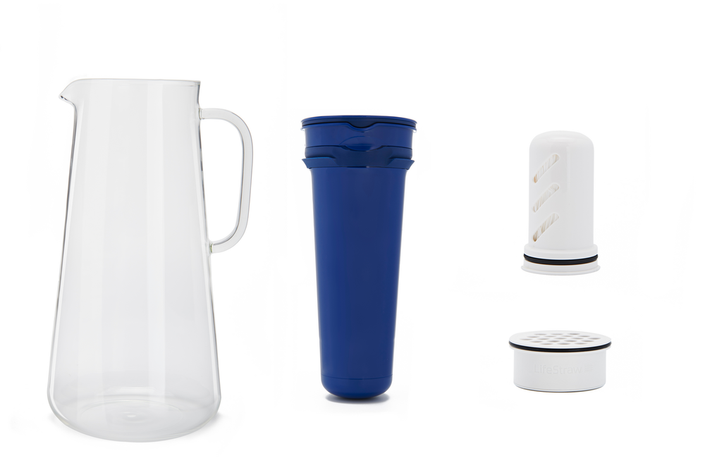 Carafes - Carafe filtrante pour l'eau, en Verre, 1.7 L, Bleue - LIFESTRAW®