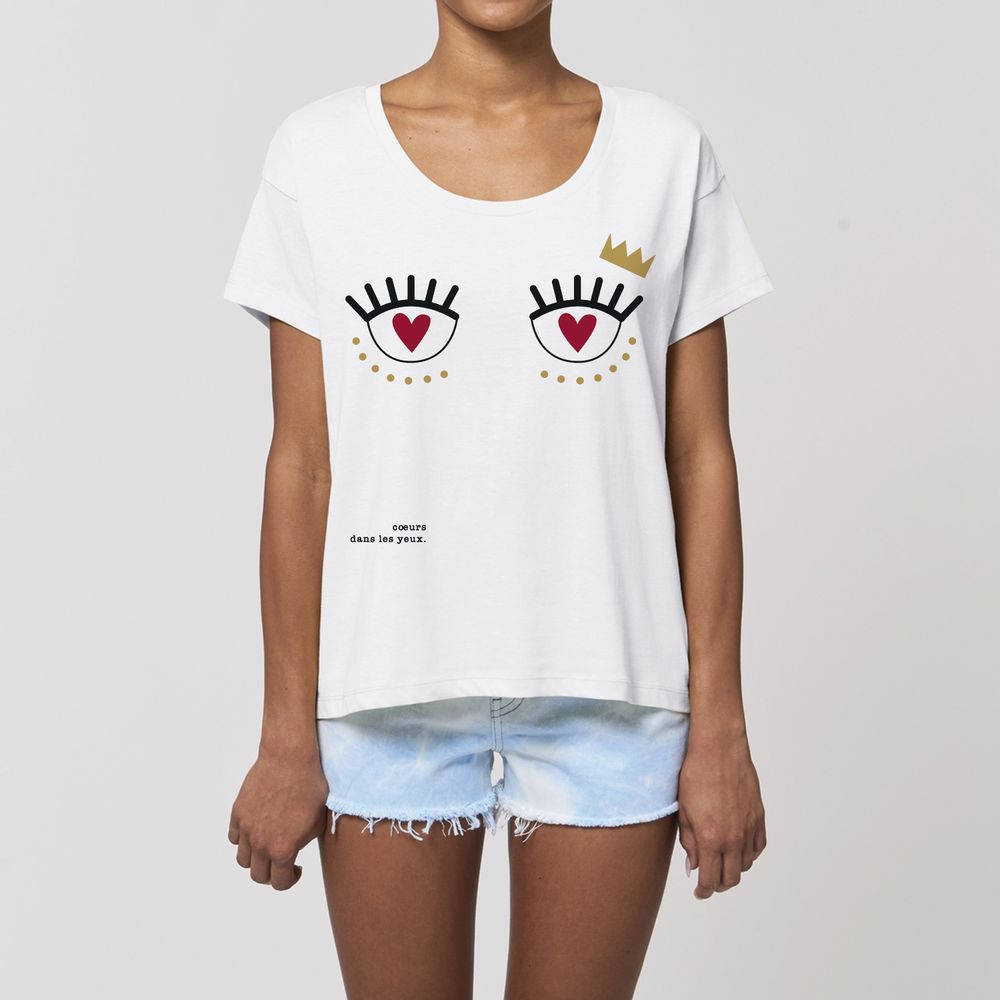 Prêt-à-porter - Tshirt COEUR DANS LES YEUX - WAY CUSTOM