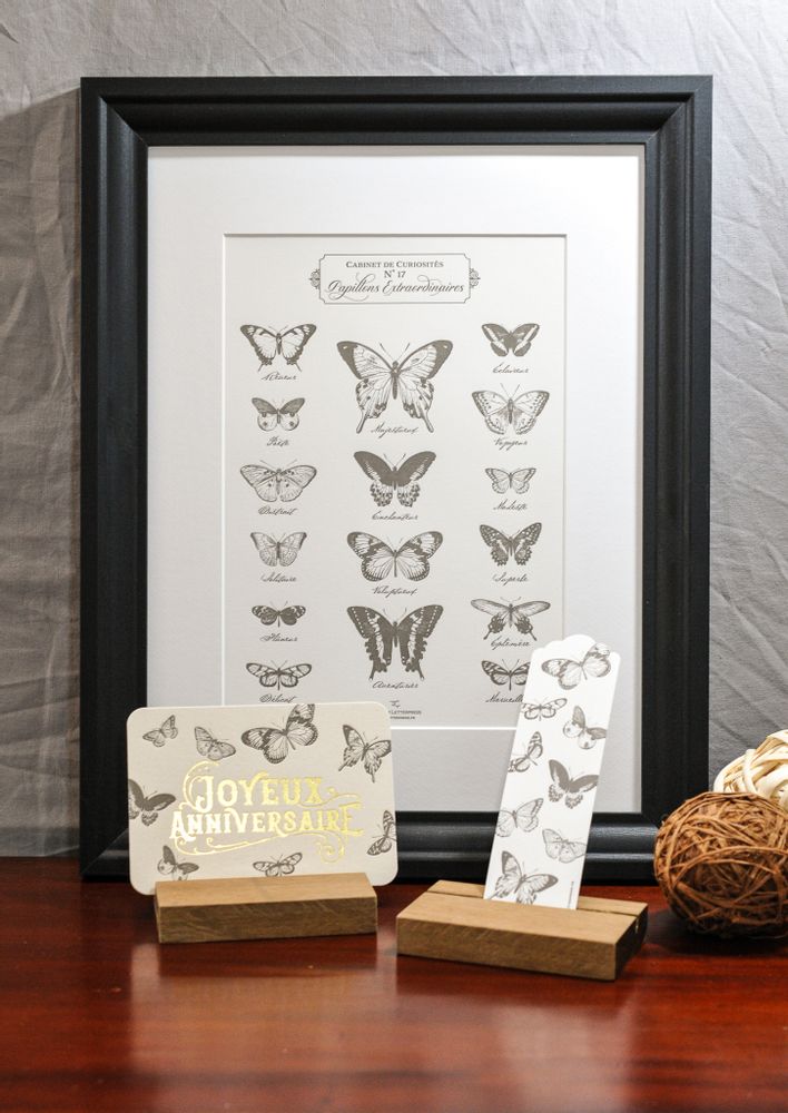 Poster - Art print Extraordinary Butterflies - L'ATELIER LETTERPRESS