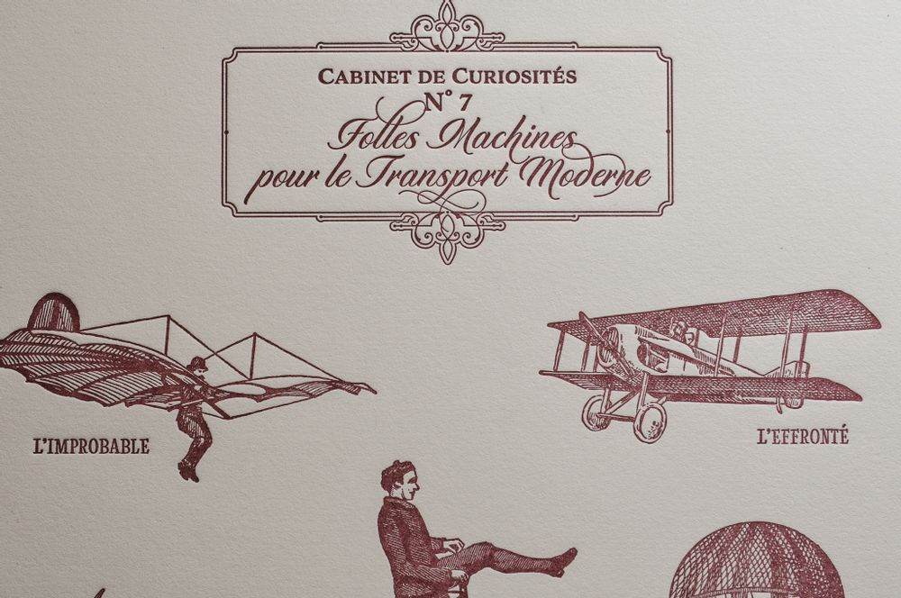 Affiches - Tirage d'Art Folles Machines pour le Transport Moderne - L'ATELIER LETTERPRESS