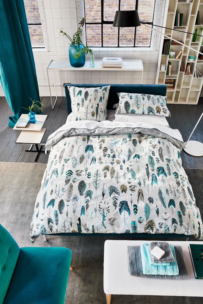 Bed linens - Quill Duck Egg - Duvet Set - DESIGNERS GUILD