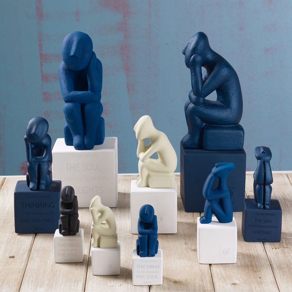 Sculptures, statuettes et miniatures - Statues des penseurs cycladiques - SOPHIA ENJOY THINKING