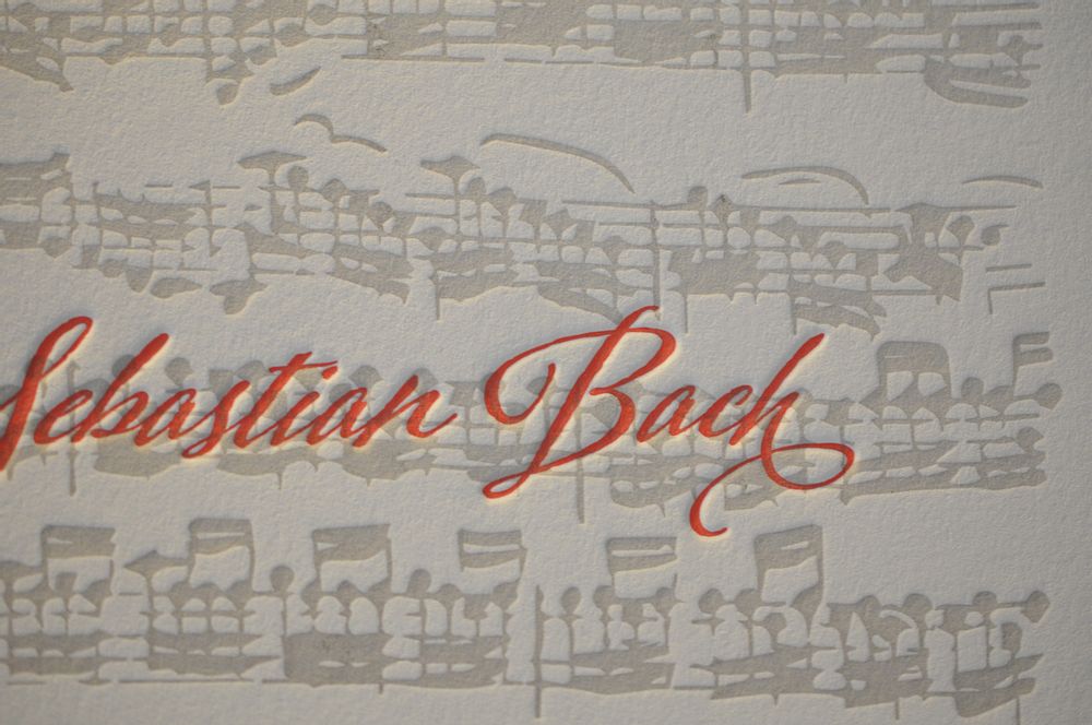 Affiches - Tirage d'Art Musique Suites pour Violoncelle de Bach - L'ATELIER LETTERPRESS
