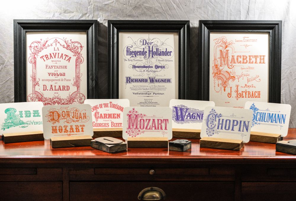 Affiches - Tirage d'Art Musique Macbeth de Verdi - L'ATELIER LETTERPRESS