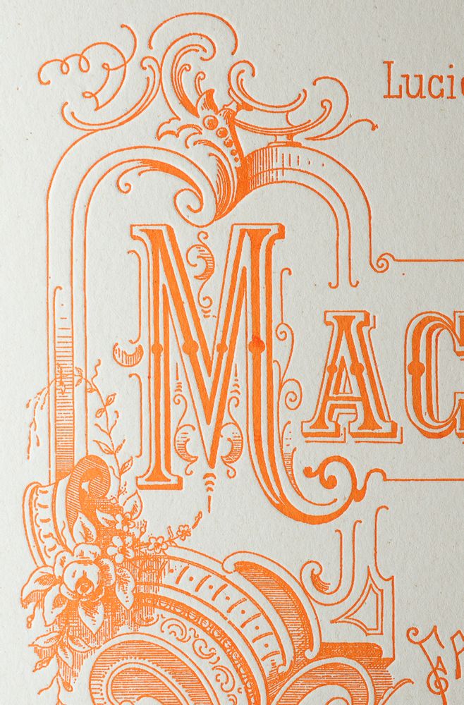 Affiches - Tirage d'Art Musique Macbeth de Verdi - L'ATELIER LETTERPRESS