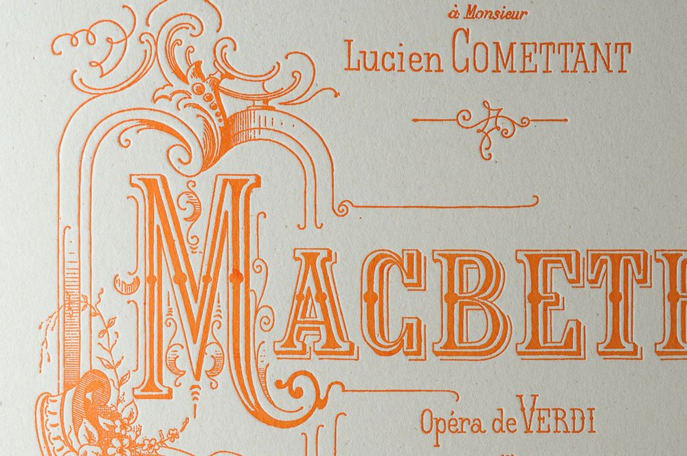 Affiches - Tirage d'Art Musique Macbeth de Verdi - L'ATELIER LETTERPRESS