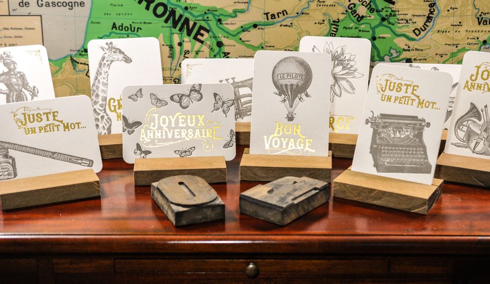 Carterie - Carte Girafe Grande Nouvelle - L'ATELIER LETTERPRESS