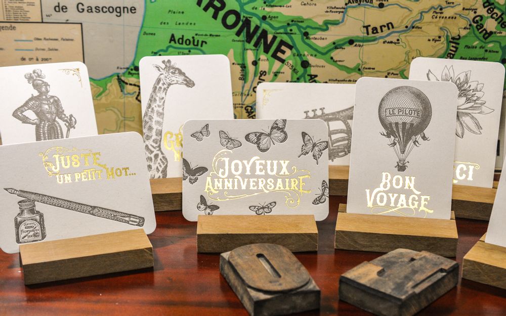 Carterie - Carte Stylo Juste Un Petit Mot - L'ATELIER LETTERPRESS