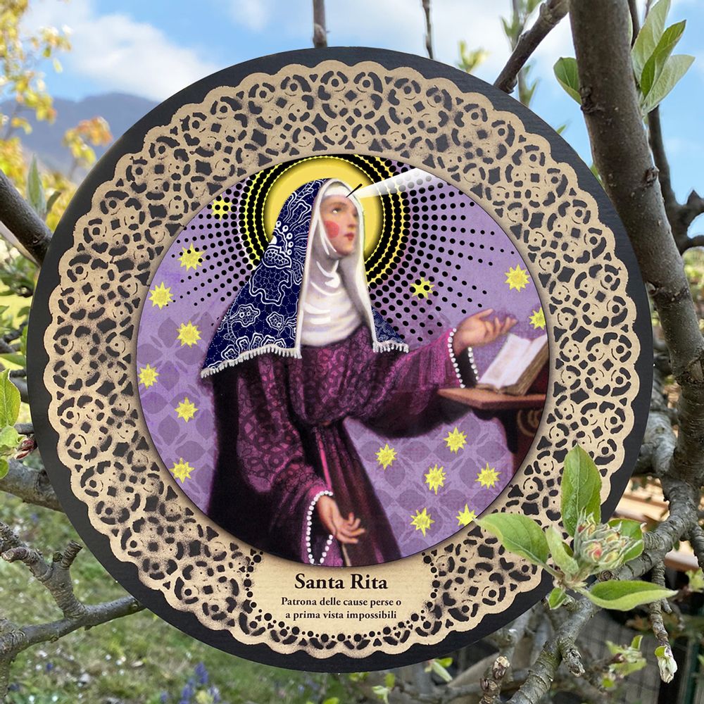 Other wall decoration - Santa Rita - Popicon decorative wall hanging - SANTHONORÉ - SOMETHING OUT OF THE BLUE