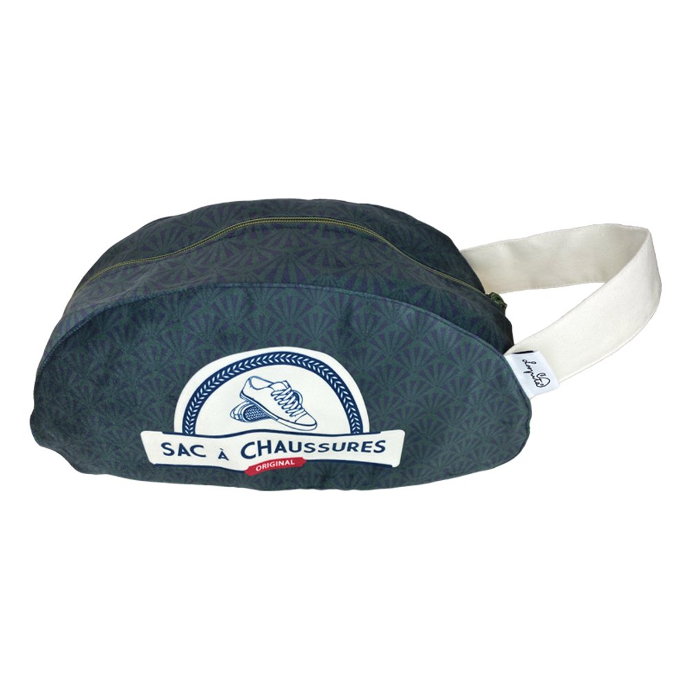Accessoires de voyage - Sac à chaussures en velours "Le Blues des 20's" - LOOPITA