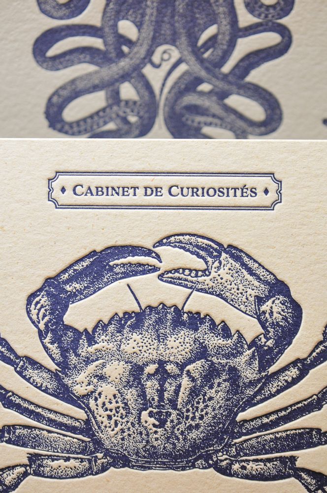 Carterie - Carte Crabe - L'ATELIER LETTERPRESS