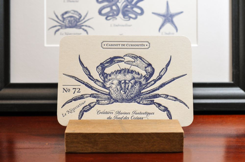 Carterie - Carte Crabe - L'ATELIER LETTERPRESS