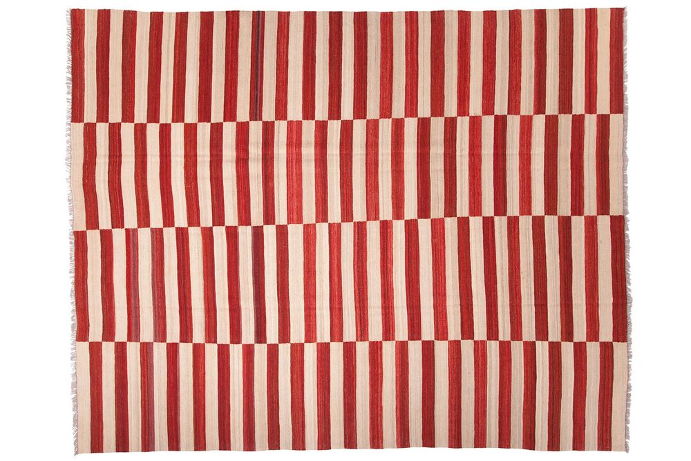 Rugs - Red&Beige Mazandaran Kilim - ORIENT HANDMADE CARPETS