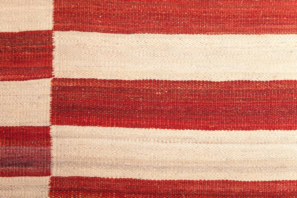 Rugs - Red&Beige Mazandaran Kilim - ORIENT HANDMADE CARPETS