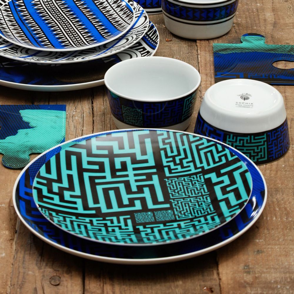 Assiettes de réception - Art de table/labyrinthe Collection éternelle - SOPHIA ENJOY THINKING