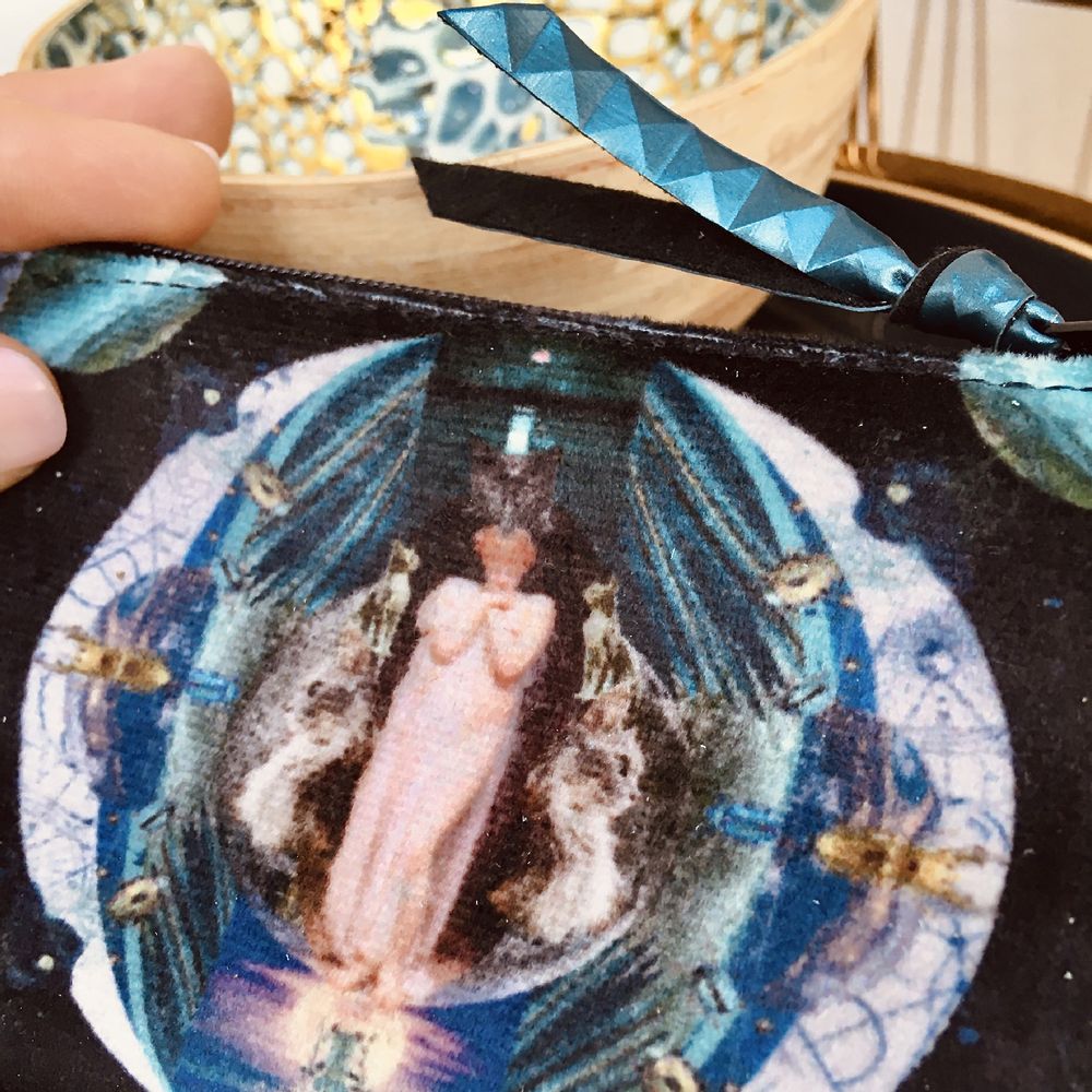 Petite maroquinerie - Mini pochette Porte Bonheur BASTET - EMILIE SAUZET - INSPIRATIONS