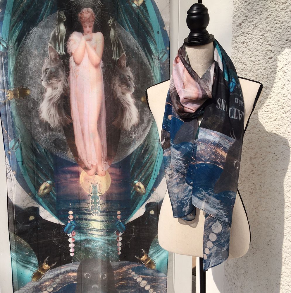 Scarves - Talisman Bastet Scarf - EMILIE SAUZET - INSPIRATIONS