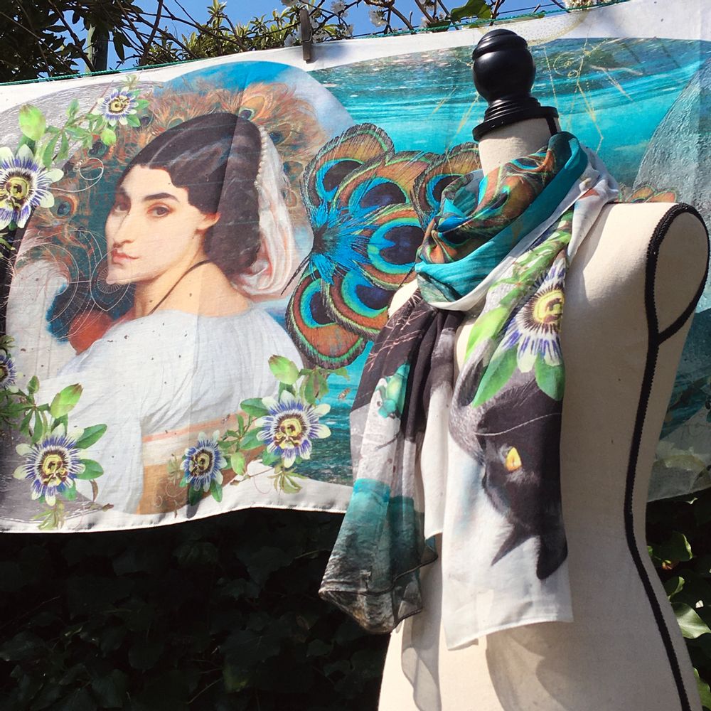 Scarves - Talisman Catscarabée Scarf - EMILIE SAUZET - INSPIRATIONS