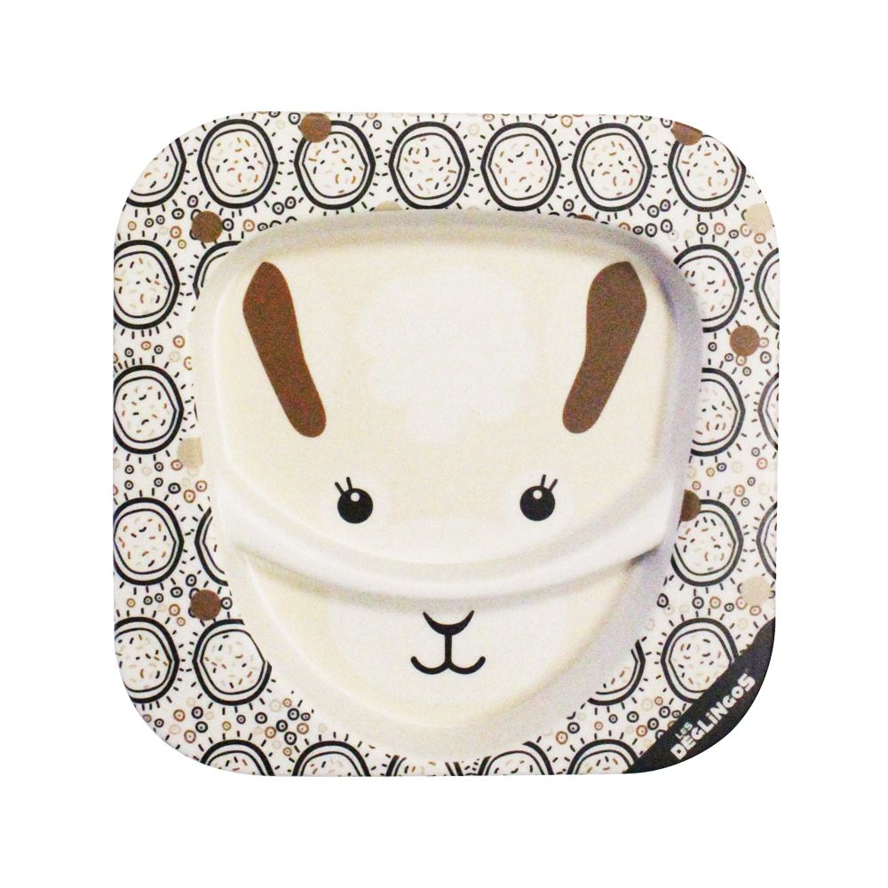 Children's mealtime - Coffre Repas Muchachos le lama en fibres de bambou - DEGLINGOS