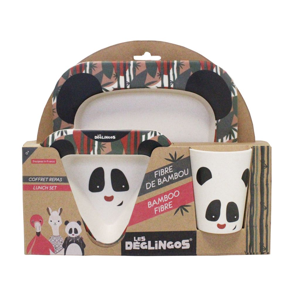 Children's mealtime - Coffre Repas Muchachos le lama en fibres de bambou - DEGLINGOS