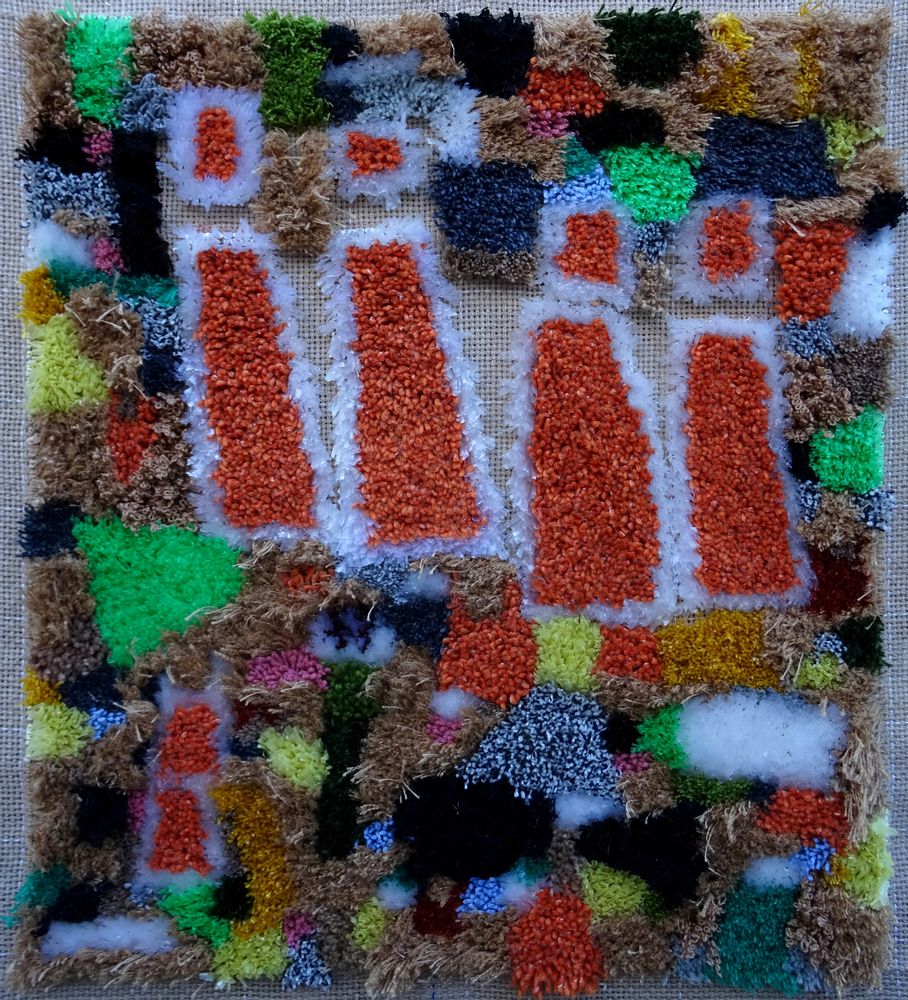 Rugs - Day in the village (wall rug – 220)             - SARA PEREIRA ATELIER