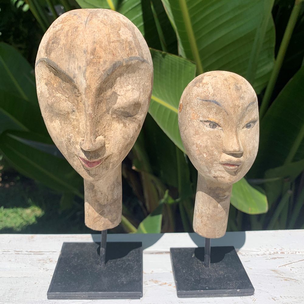 Sculptures, statuettes and miniatures - STATUES - Wooden decoration with Stand - CASA NATURA