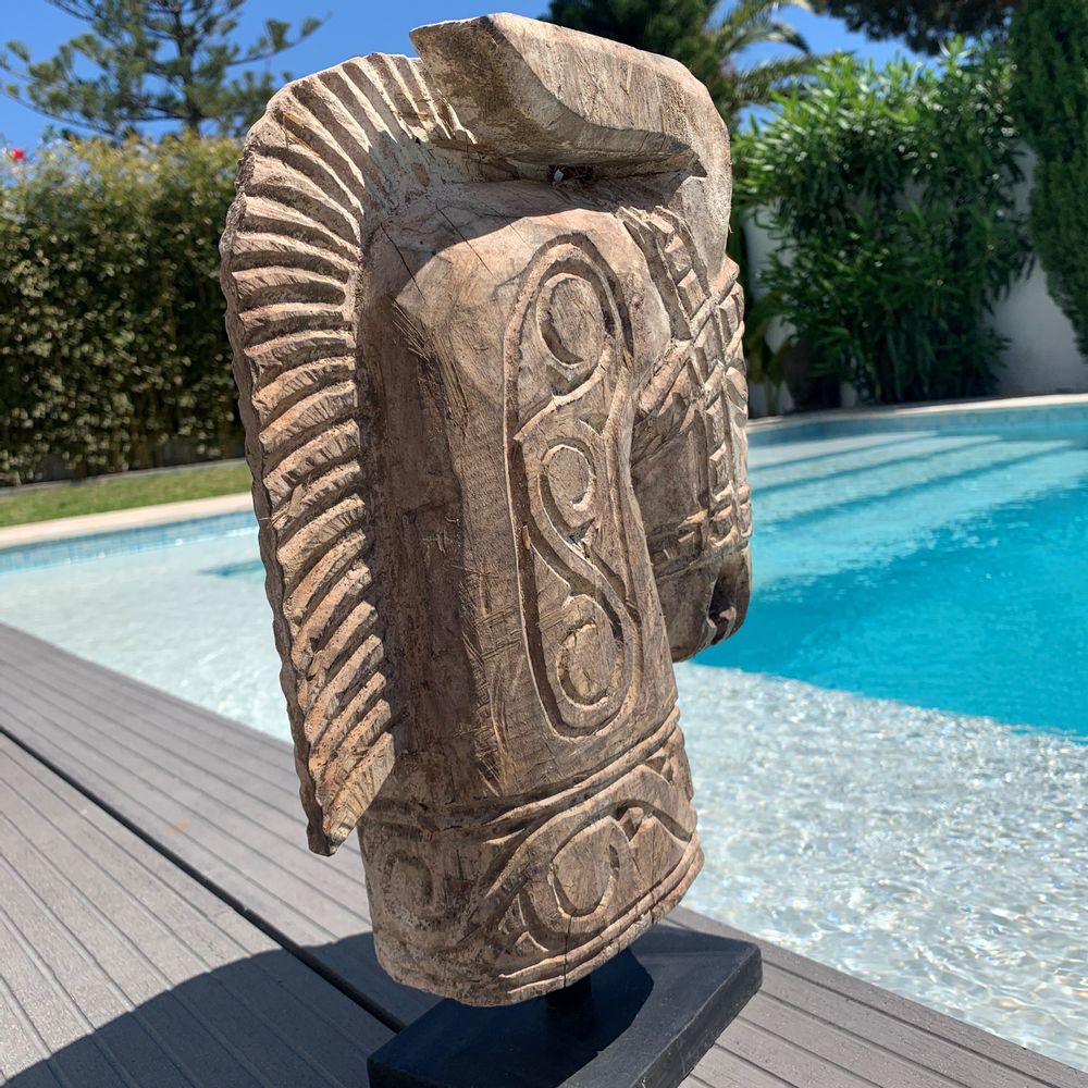Objets de décoration - CHEVAL Statues en bois avec support en fer - CASA NATURA