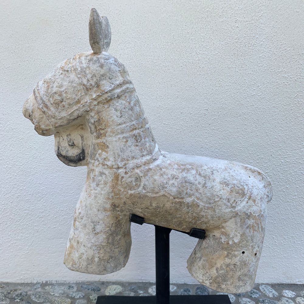 Objets de décoration - CHEVAL Statues en bois avec support en fer - CASA NATURA