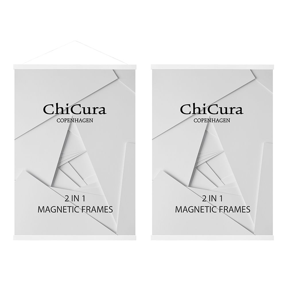 Cadres - 2 In 1 Magnetic Frames - Ash White - CHICURA COPENHAGEN