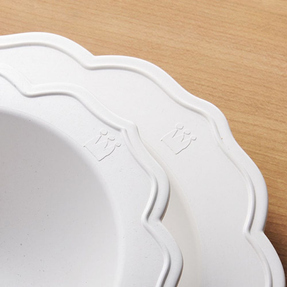 Repas pour enfant - REALE Ensemble de 2 Peaces pour enfant Bol, Assiette (3 Couleurs) Japonais fibre de bambou recyclable matériau sans BPA - REALE