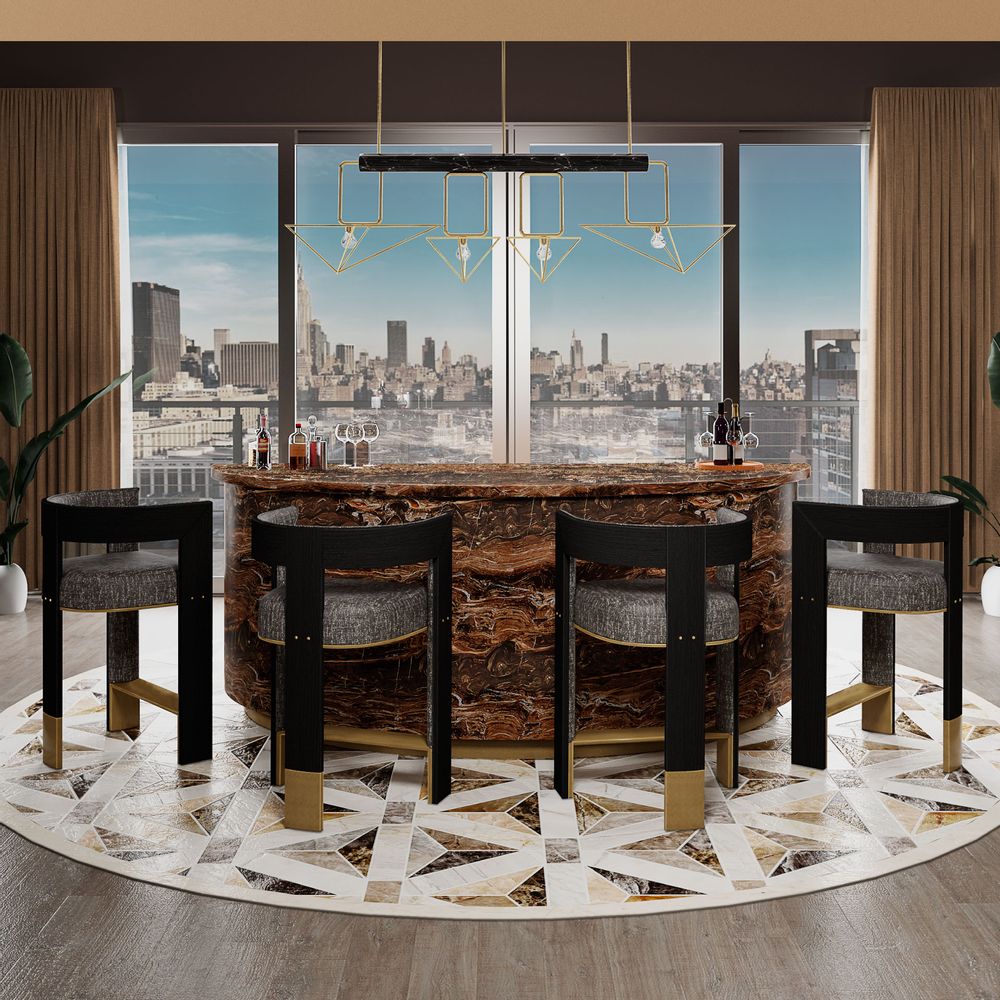 Chairs - Brooklyn Bar Chair - PORUS STUDIO
