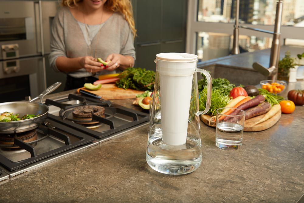 Carafes - Water Filter Jug Glass, 1.7 L, White - LIFESTRAW®