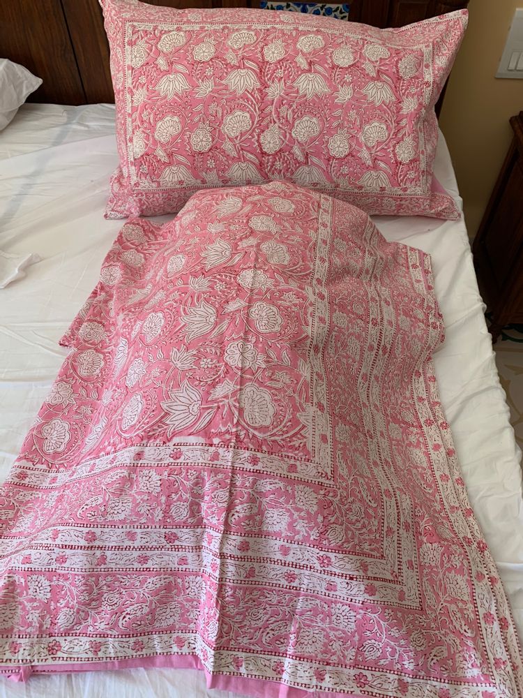 Bed linens - HOUSSE DE COUETTE COTON BLOCK PRINT  - PECHAAN