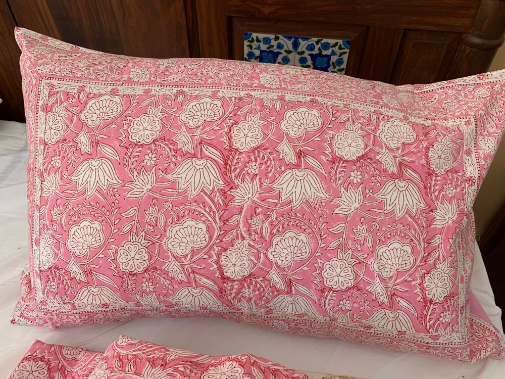 Bed linens - HOUSSE DE COUETTE COTON BLOCK PRINT  - PECHAAN