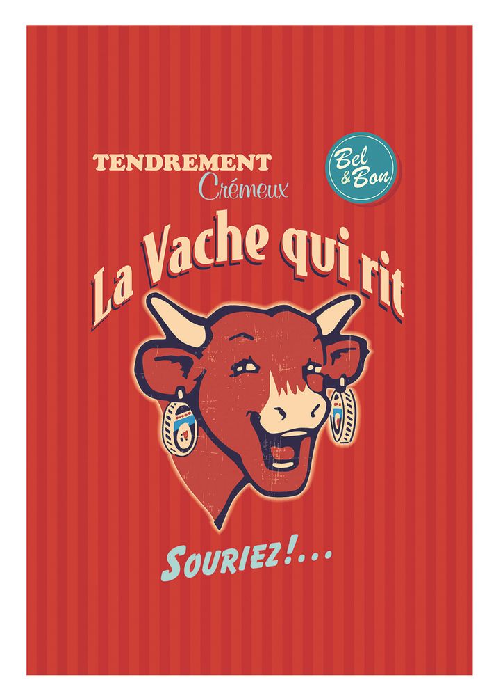 Torchons textile - Torchon imprimé La Vache qui Rit® - Rétro Rouge - COUCKE