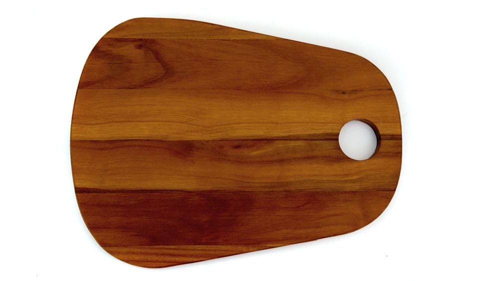 Platter and bowls - Cutting board Short round "dewdrop" - LIVING MEDITERANEO