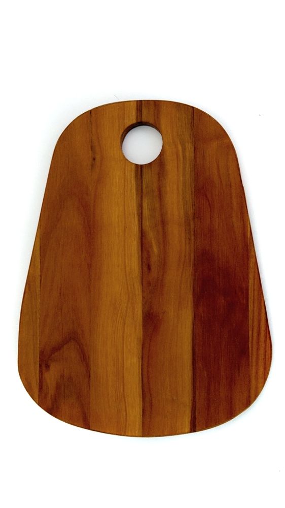 Platter and bowls - Cutting board Short round "dewdrop" - LIVING MEDITERANEO