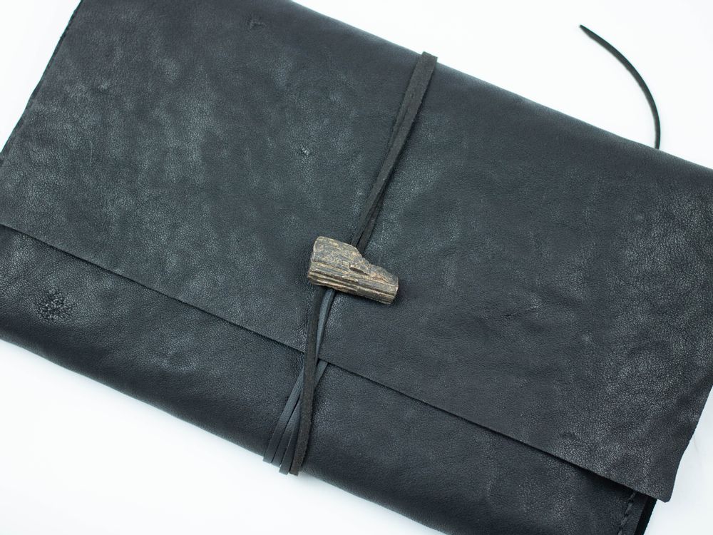 Petite maroquinerie - POCHETTE BIJOU CARBONE BLACK - SLOW