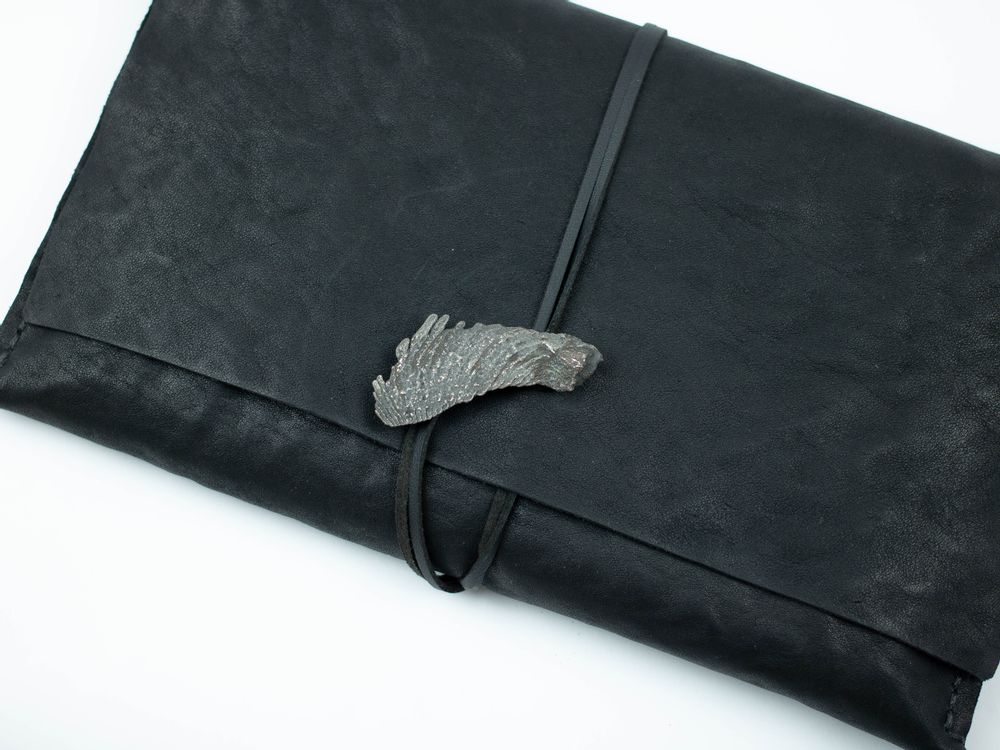 Petite maroquinerie - POCHETTE BIJOU CARBONE BLACK - SLOW