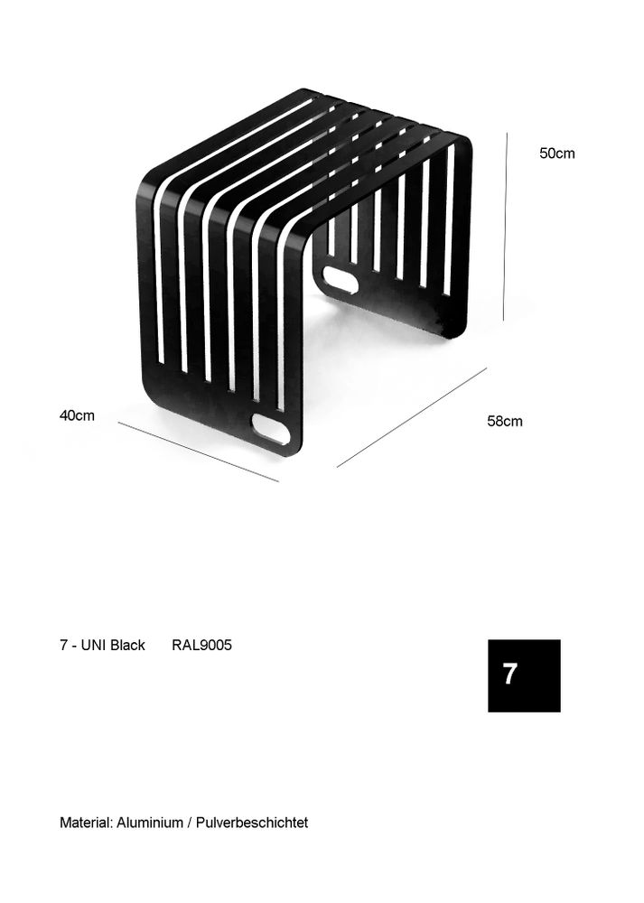 Console table - UNIOTTO2 minimal side table / stool  - TEBTON®