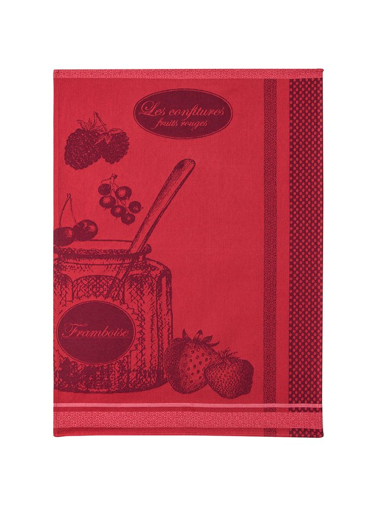 Tea towel - Printed cotton tea towel, POT DE CONFITURE - COUCKE