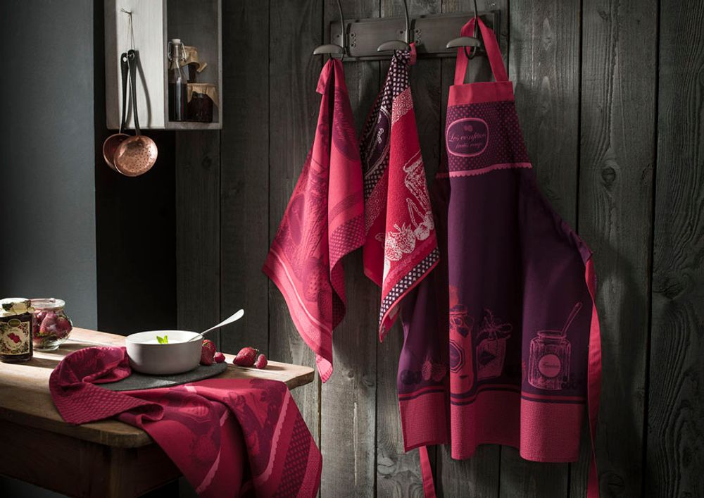 Linge d'office - Confiture Fruits Rouges / Carré éponge - COUCKE