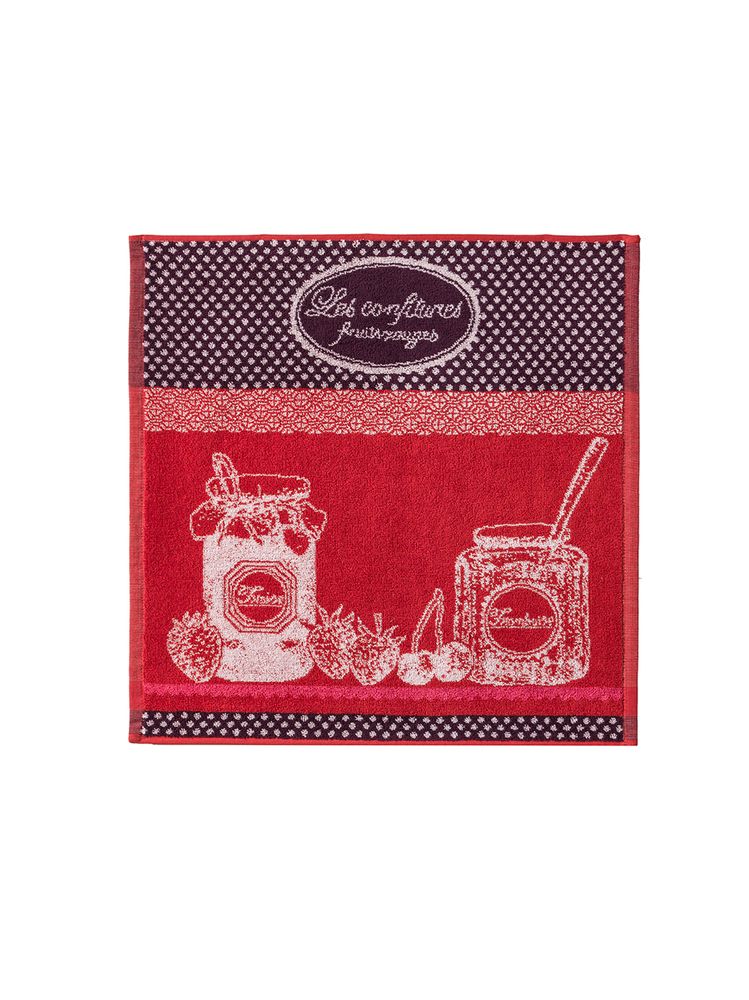 Linge d'office - Confiture Fruits Rouges / Carré éponge - COUCKE
