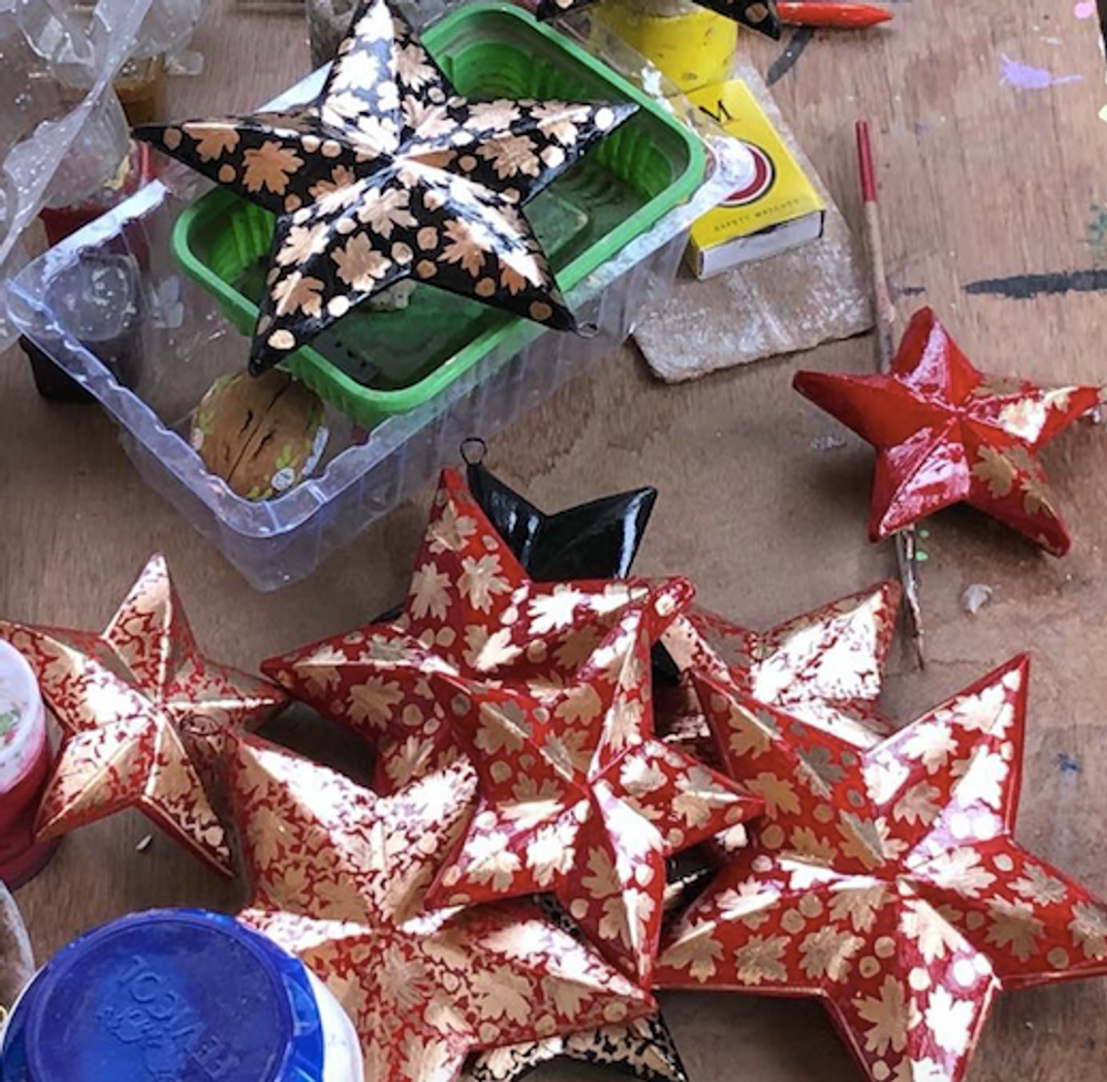 Guirlandes et boules de Noël - DÉCORATION DE NOËL EN PAPIER MÂCHÉ - FAIT À LA MAIN AVEC AMOUR ET SOIN - PECHAAN