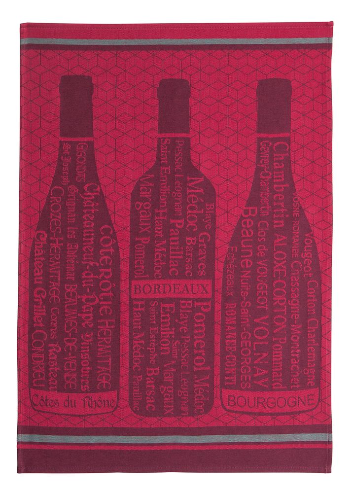 Torchons textile - Bouteille de vin / Torchon jacquard - COUCKE