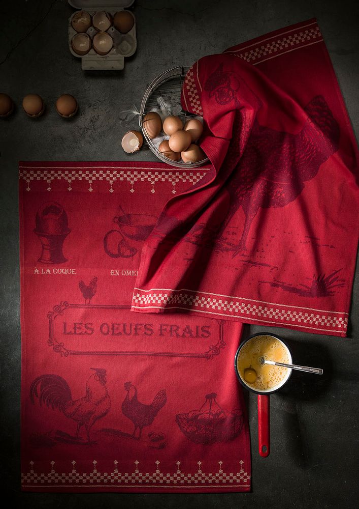 Torchons textile - Œufs Frais / Torchon jacquard - COUCKE