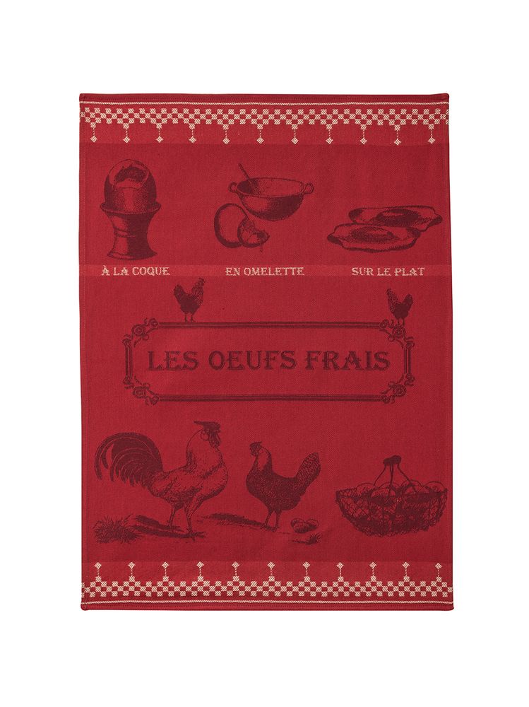 Torchons textile - Œufs Frais / Torchon jacquard - COUCKE