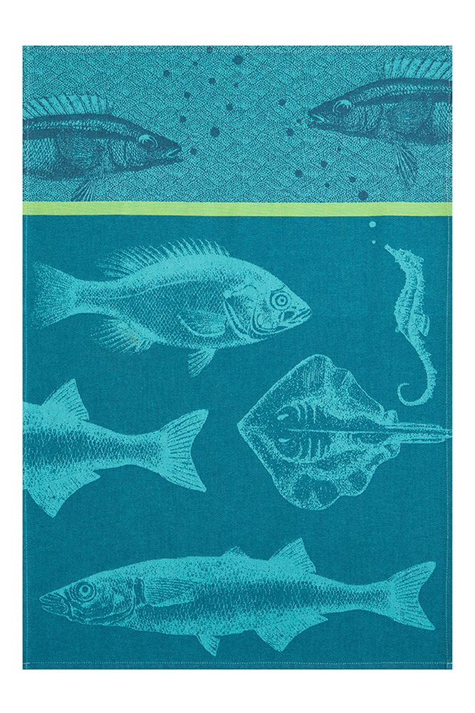 Torchons textile - Banc de Poissons / Torchon jacquard - COUCKE