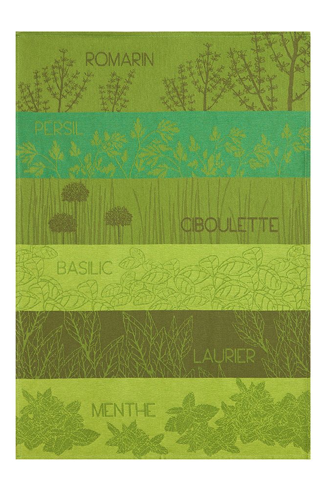 Tea towel - Aromatic Herbs tea towel - cotton jacquard - COUCKE